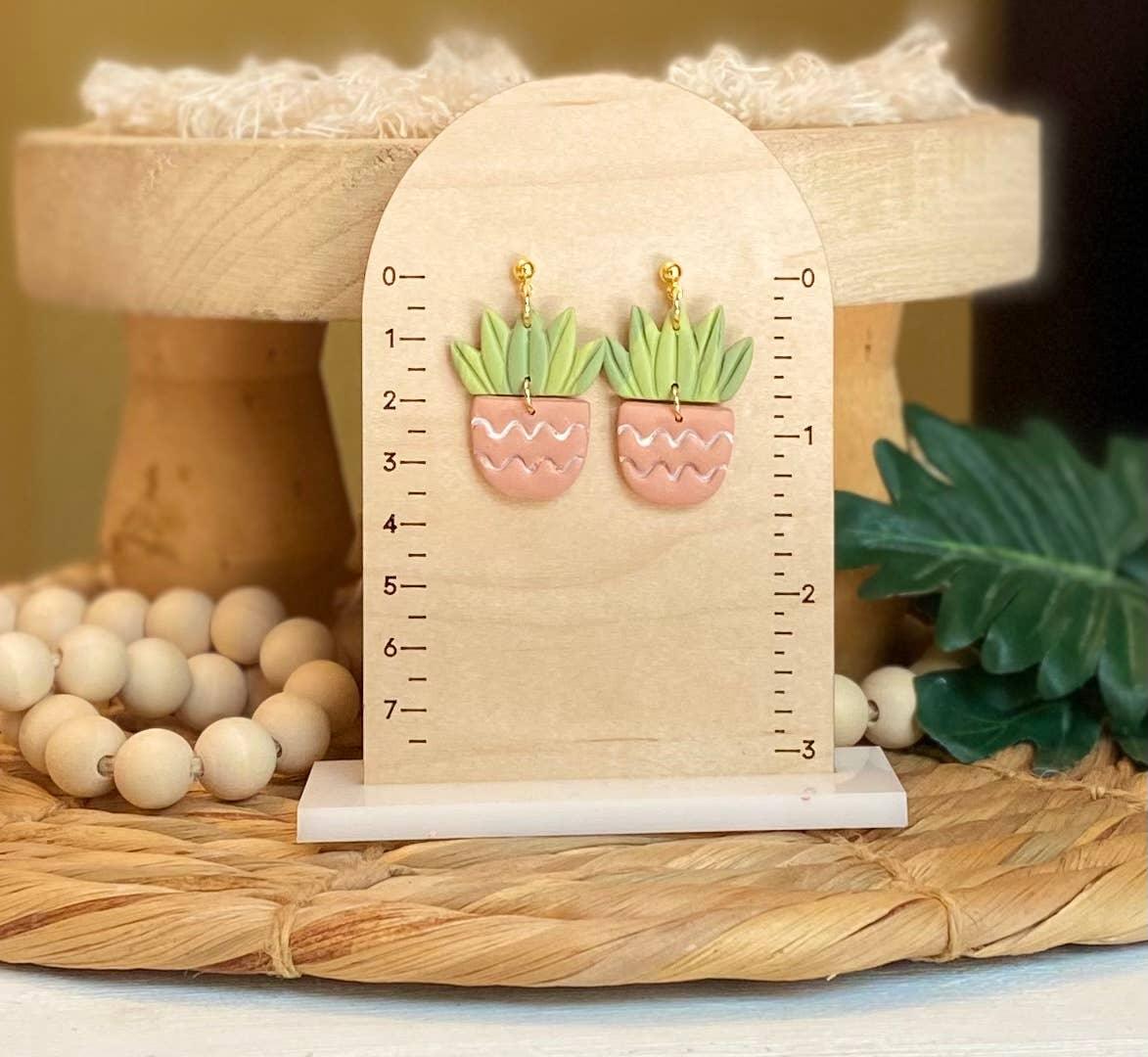 Pots ‘n Plants Clay Earrings - Doodlations Coffee Bar & Boutique