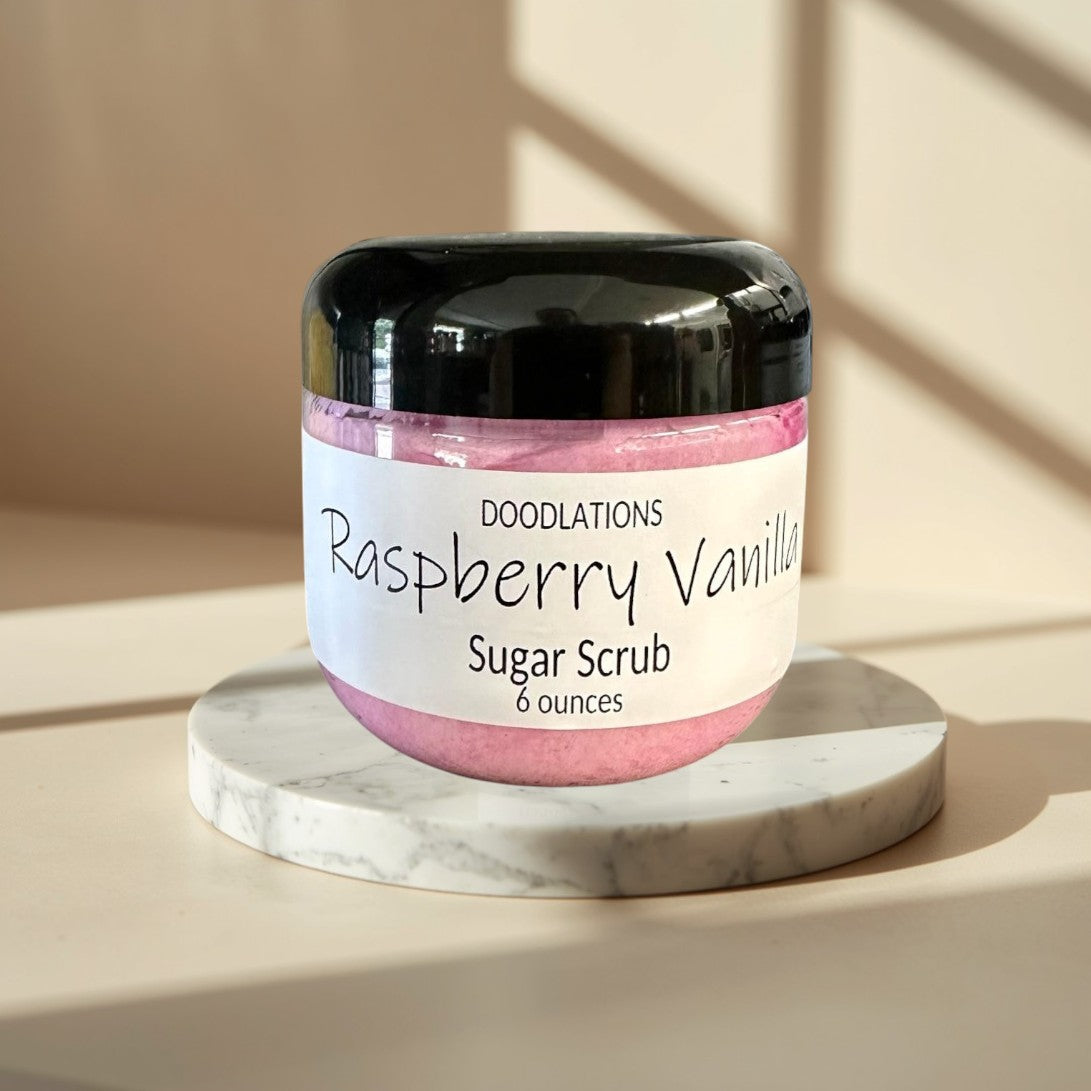 Raspberry Vanilla Sugar Scrub - Doodlations Coffee Bar & Boutique