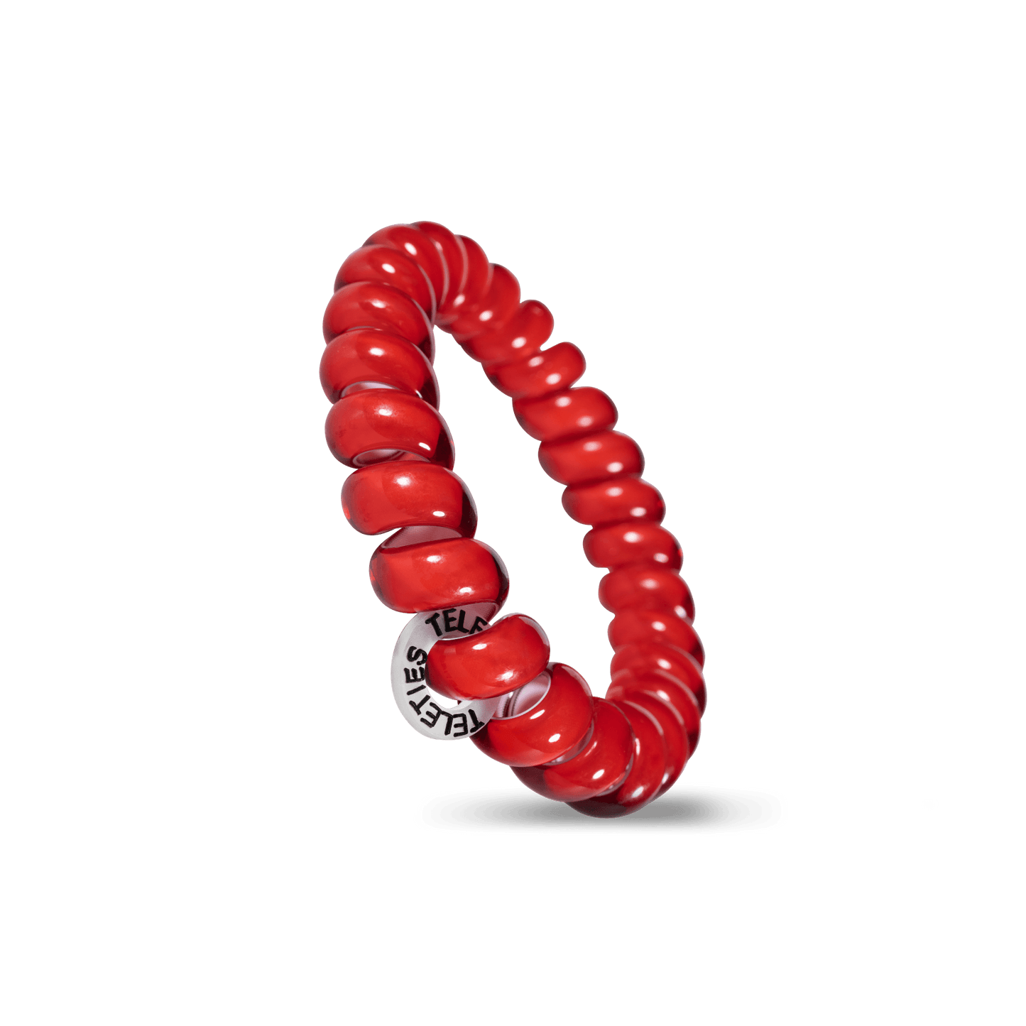 Scarlet Red - Small Spiral Hair Coils, Hair Ties, 3-pack - Doodlations Coffee Bar & Boutique