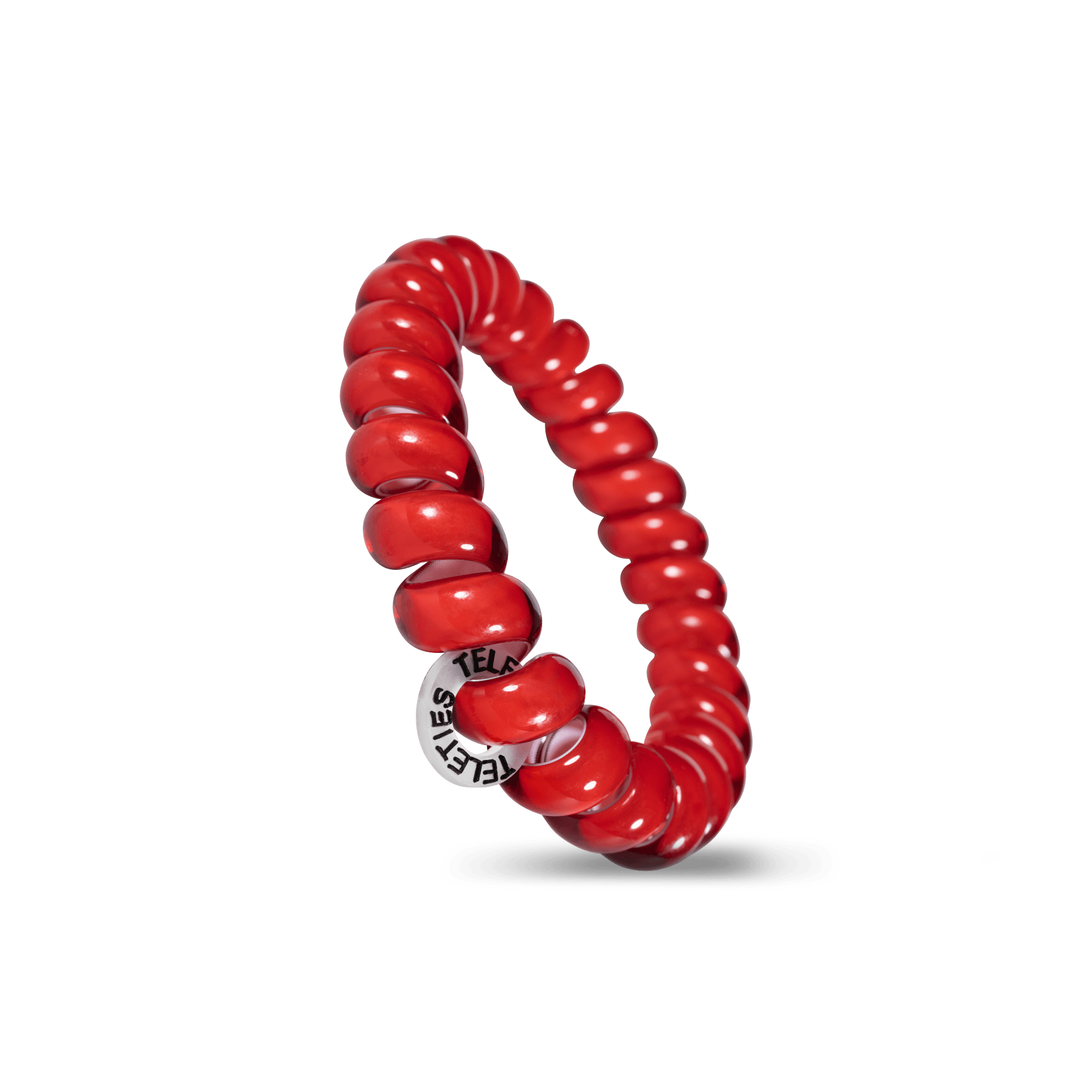 Scarlet Red - Small Spiral Hair Coils, Hair Ties, 3-pack - Doodlations Coffee Bar & Boutique