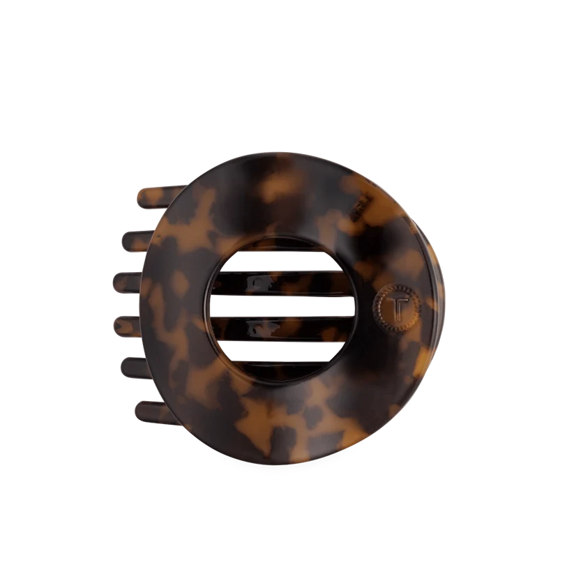Teleties Tortoise Flat Circle Hair Clip - Options Available