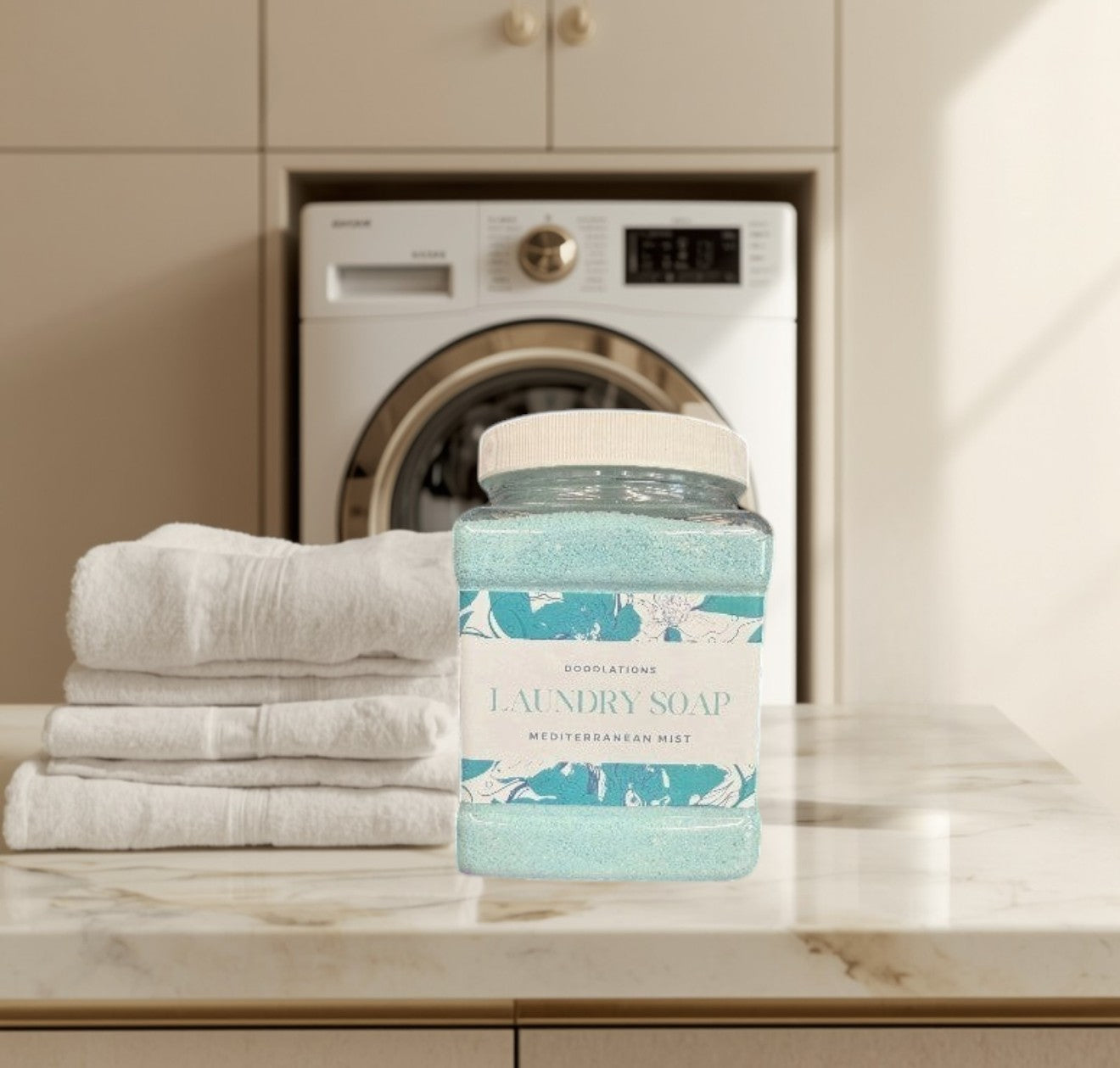 Doodlations Powder Laundry Detergent in Mediterranean Mist scent
