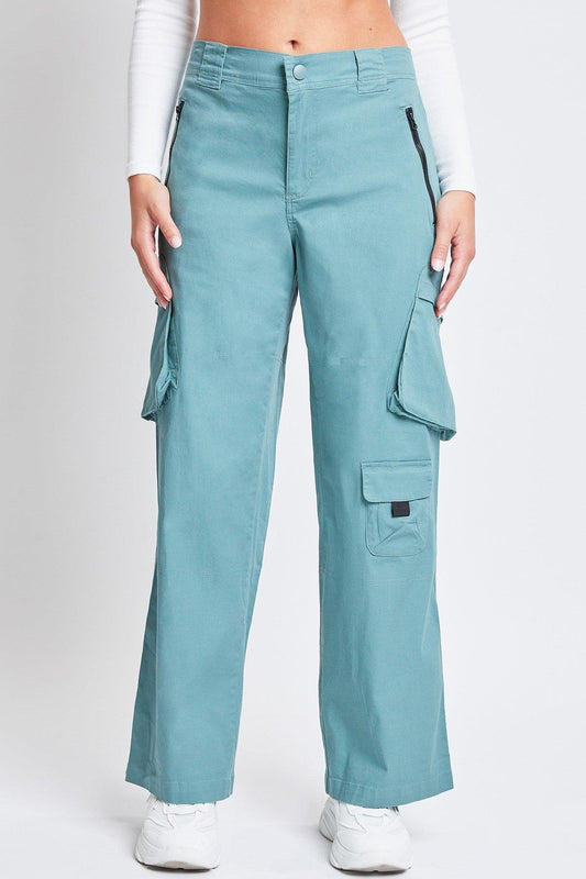 YMI High-Rise Relaxed All Day Cargo Pants - Doodlations Coffee Bar & Boutique