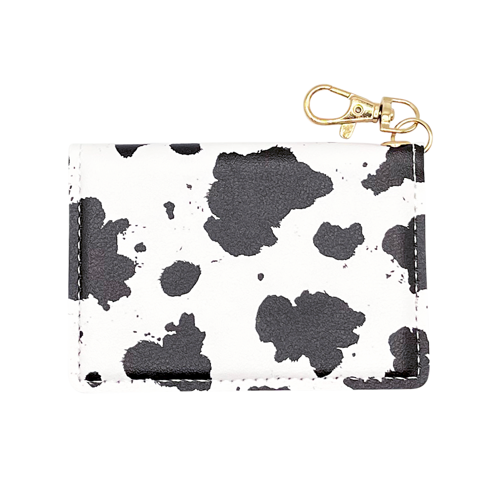 Slim Travel ID Wallet Keychain - Cow
