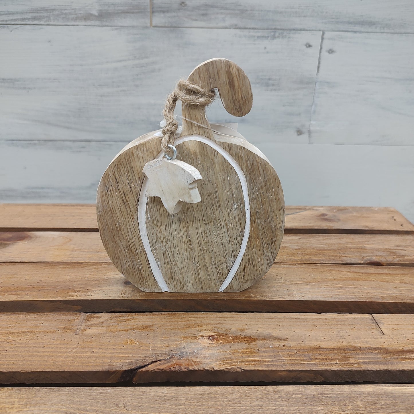 Natural wooden pumpkins