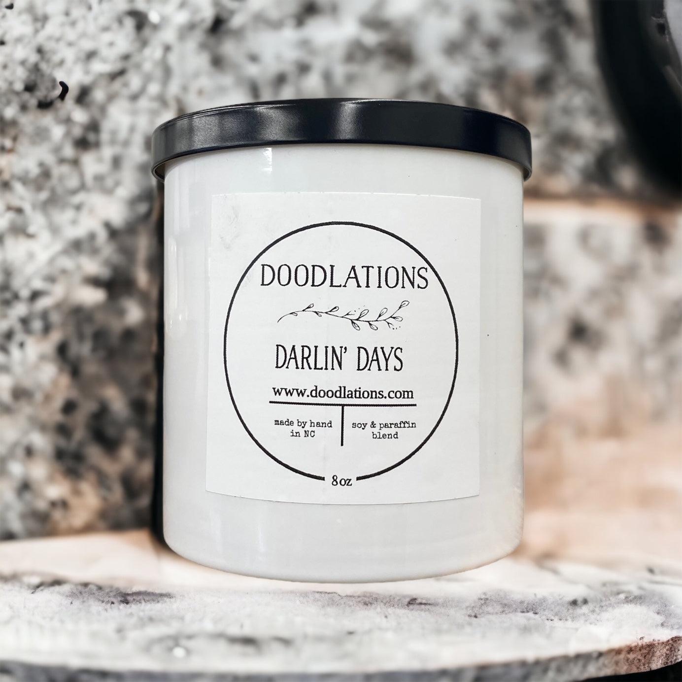 Darlin' Days Candle - Doodlations Coffee Bar & Boutique
