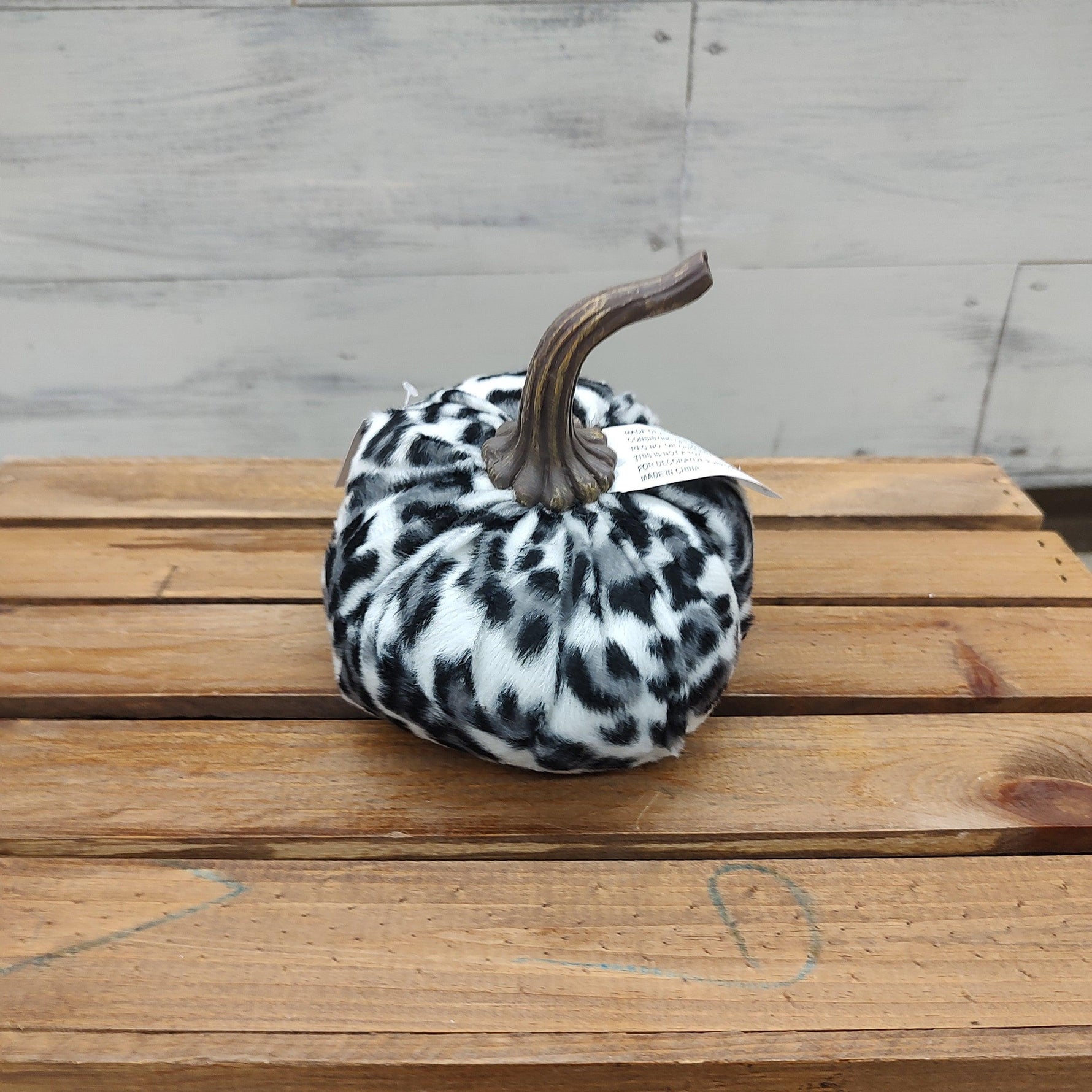 Fabric Leopard Print Halloween Pumpkin - Doodlations Coffee Bar & Boutique