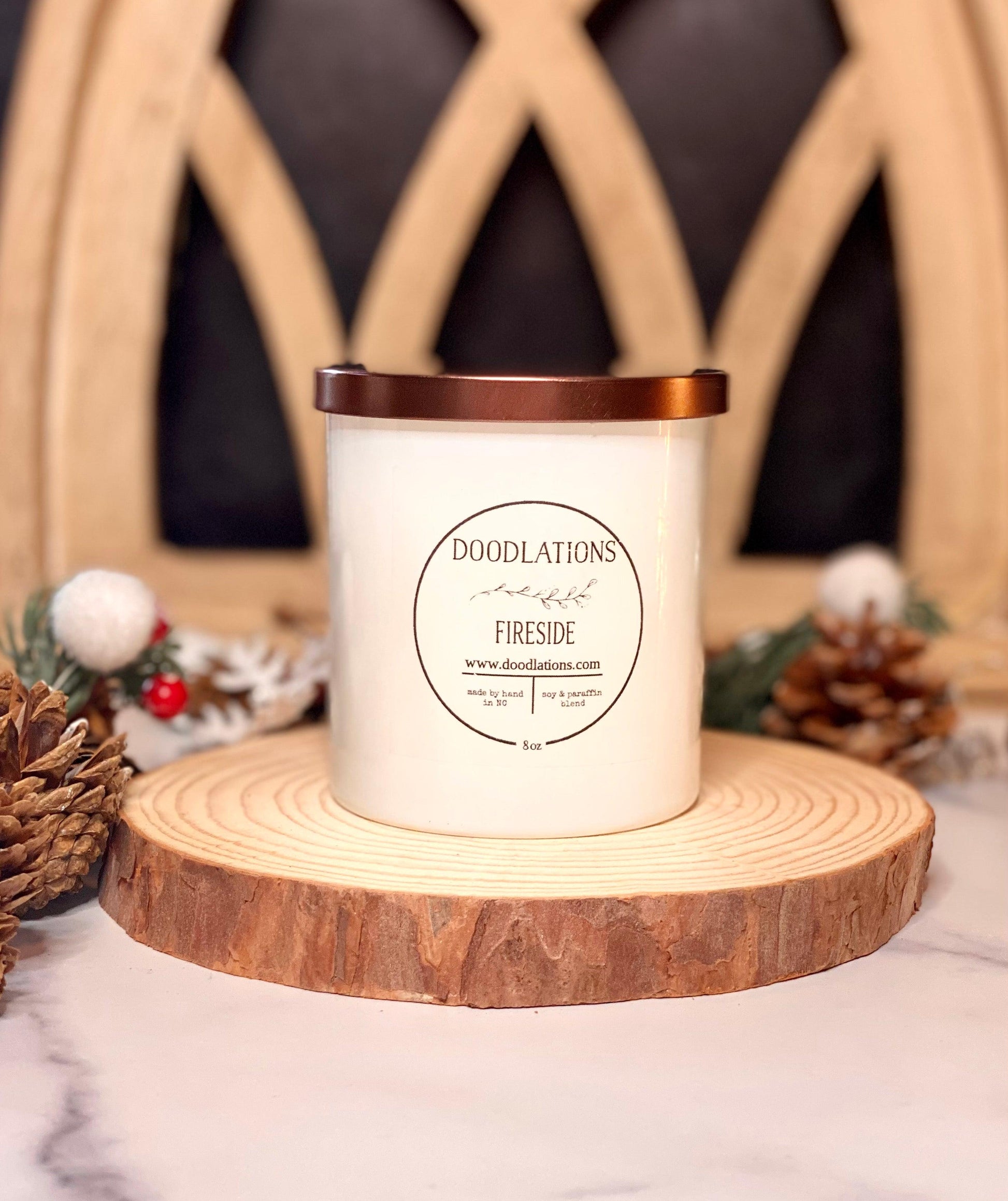 Fireside Candle - Doodlations Coffee Bar & Boutique