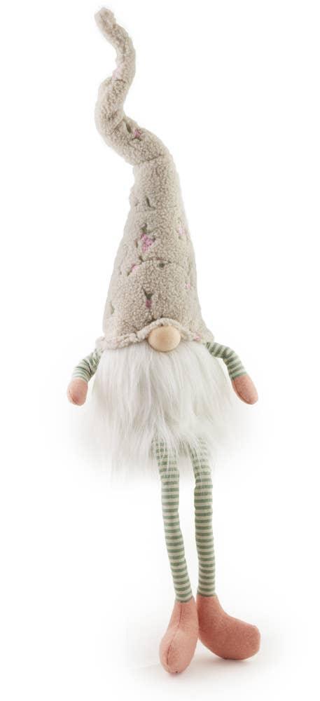 Lolly Floral Hat Gnome Grey Decorative Accents - Doodlations Coffee Bar & Boutique