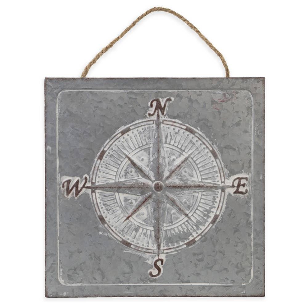 Metal Compass Rose Sign - Doodlations Coffee Bar & Boutique