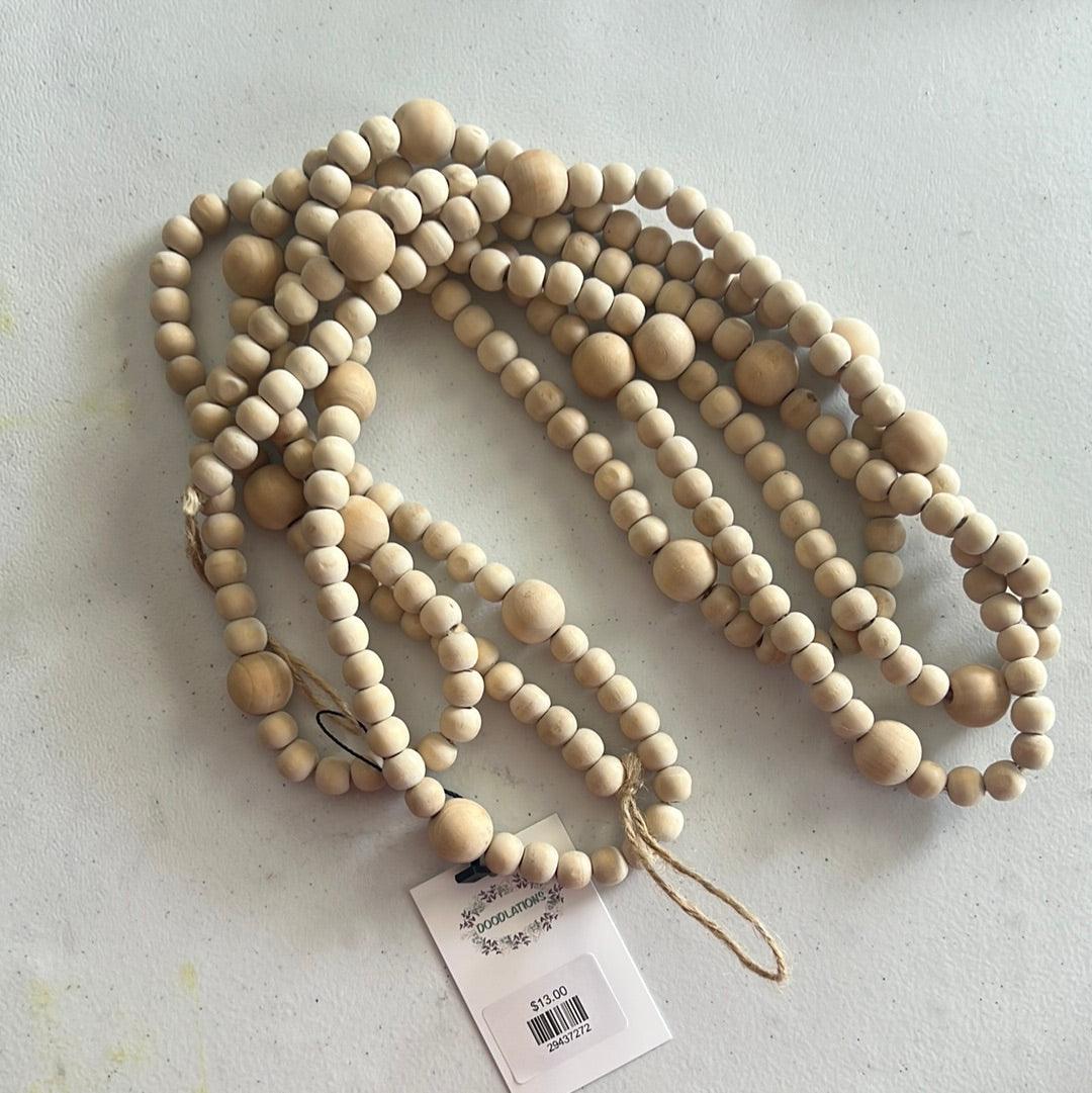 Natural strand bead garland - Doodlations Coffee Bar & Boutique