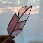 Pink 6" Stained Glass Feathers - Doodlations Coffee Bar & Boutique